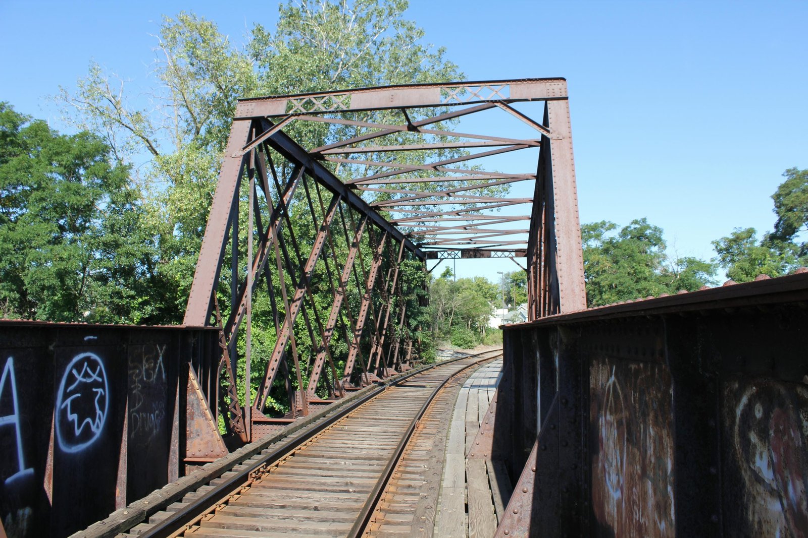 Looking west into west span